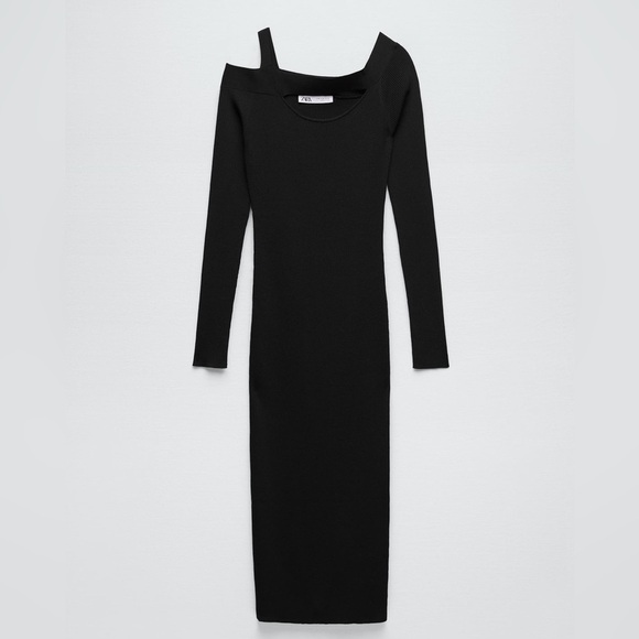 NWT Zara Cut Out Knit Dress Size M - Picture 6 of 8